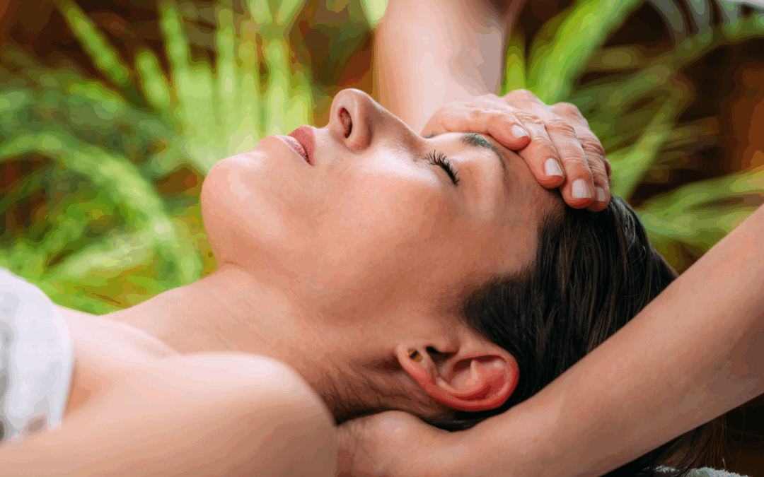 relaxed feminine person receiving a professional massage therapy session at Elysium Massage in Yellow Springs, Ohio, promoting relaxation, stress relief, and overall wellness